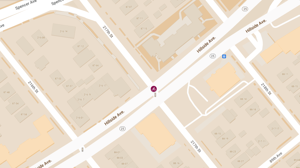 Injuries Reported in Car-Bicycle Collision at 217th St & Hillside Ave