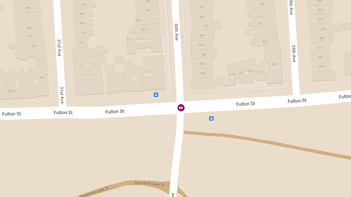 Injuries Reported in Car Crash at 30th Ave & Fulton St