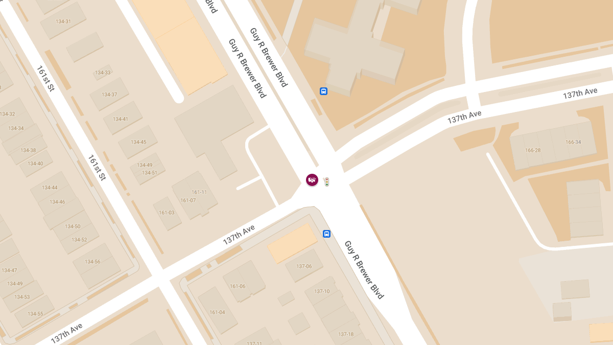 Injuries Reported in Car Crash at Guy R Brewer Blvd & 137th Ave