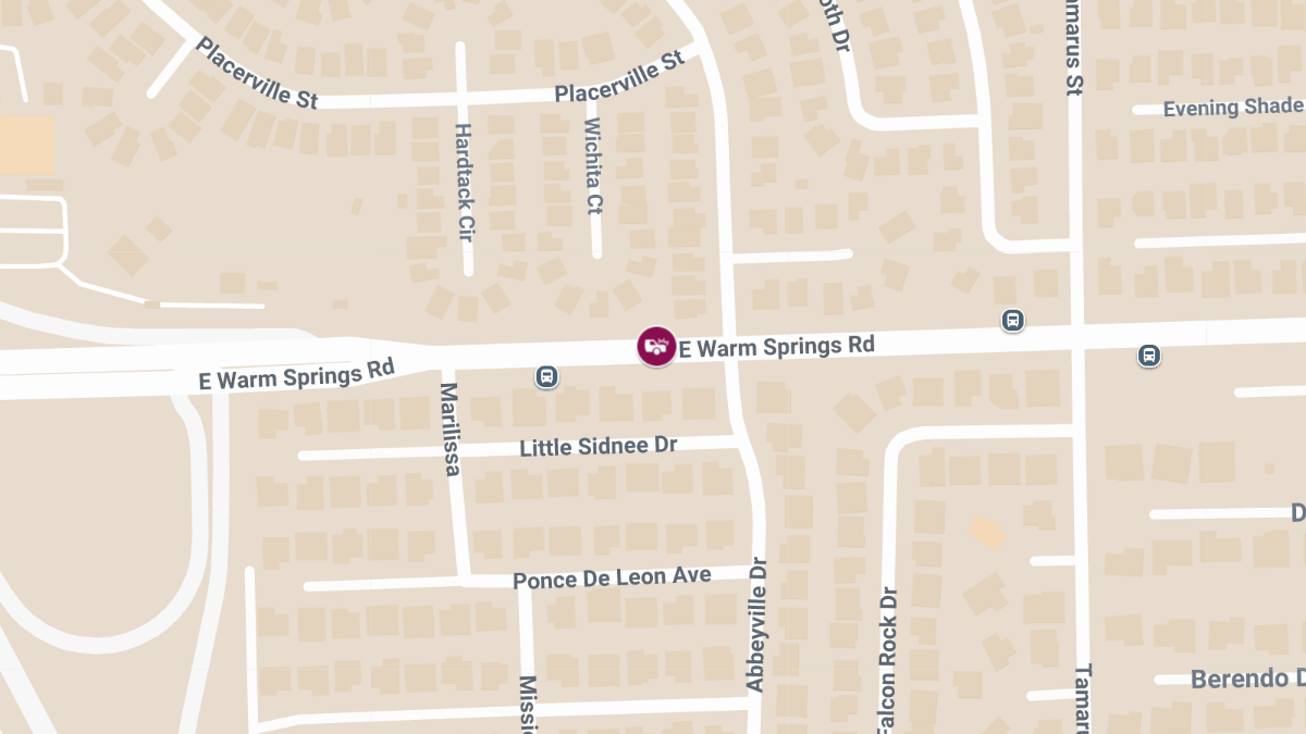 Injuries Reported in Collision at E Warm Springs Rd & Abbeyville Dr