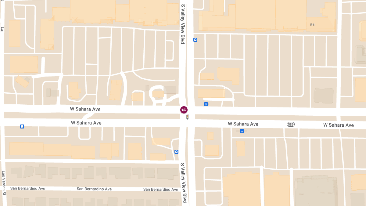 Injuries Reported in Collision at S Valley View Blvd & W Sahara Ave