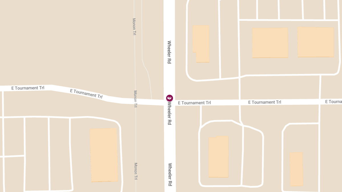 Injuries Reported in Collision at Wheeler Rd & E Tournament Trl