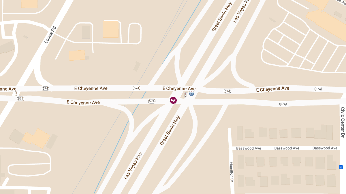 Injuries Reported in Collision on I-15 NB at Cheyenne Ave