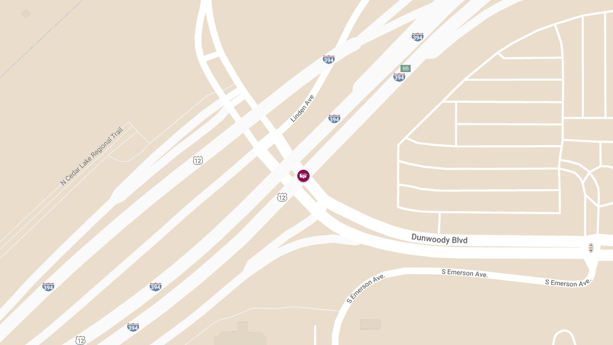 Injuries Reported in Collision on I-394 E at Dunwoody Blvd