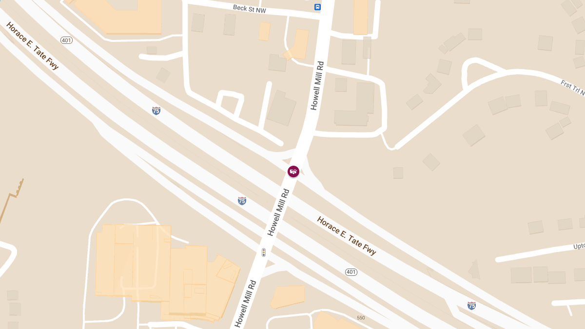 Injuries Reported in Collision on I-75 N at Howell Mill Rd NW