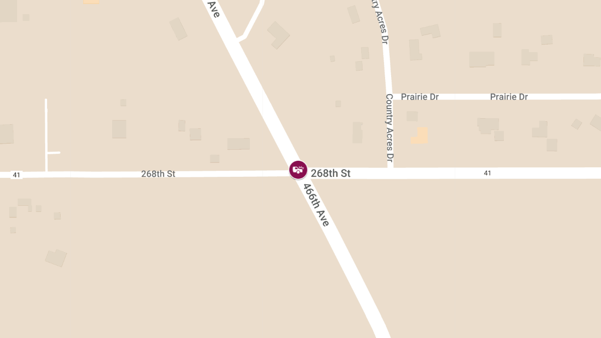 Injuries Reported in Crash at 268th St & 466th Ave