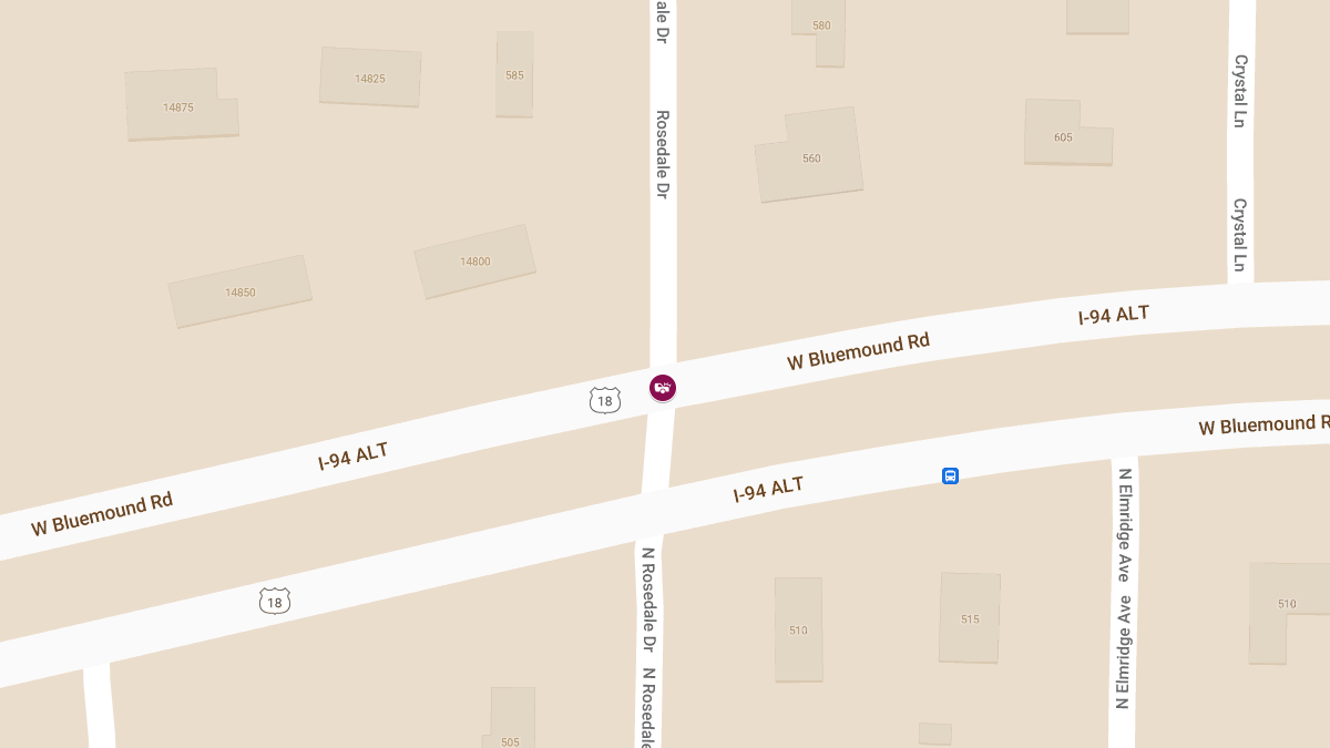 Injuries Reported in Crash at Bluemound Rd & Rosedale Dr