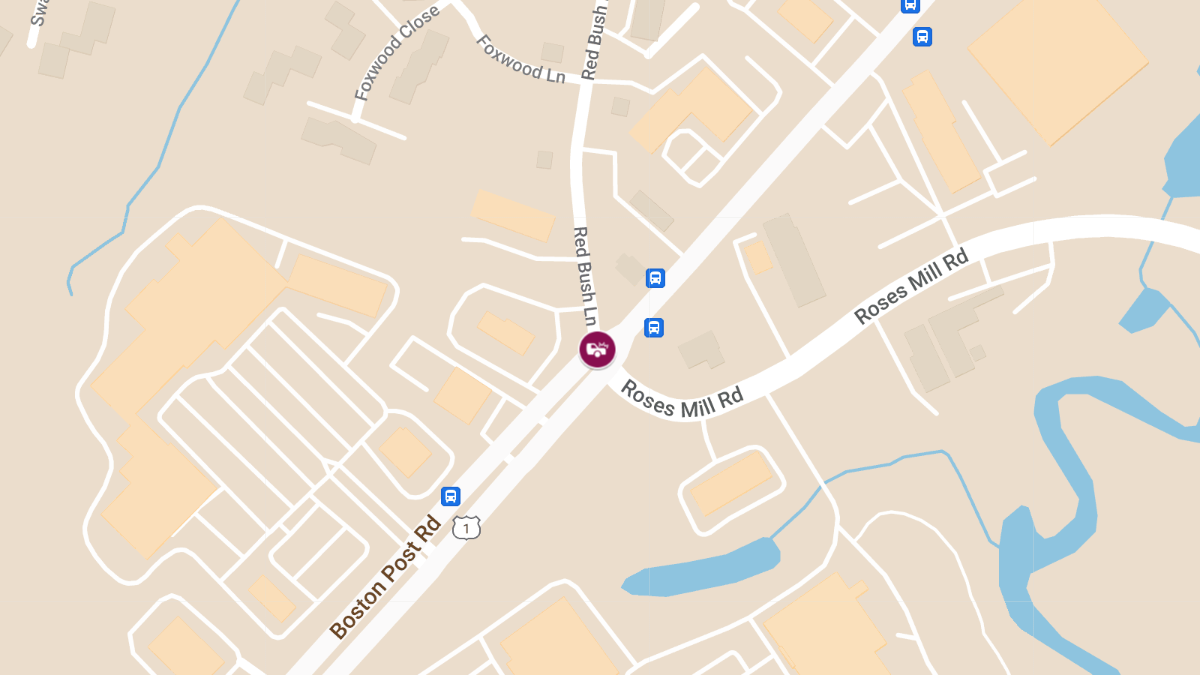 Injuries Reported in Crash at Boston Post Rd & Roses Mill Rd