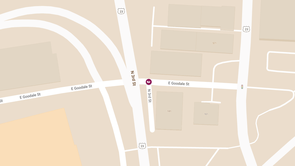 Injuries Reported in Crash at E Goodale St & N 3rd St