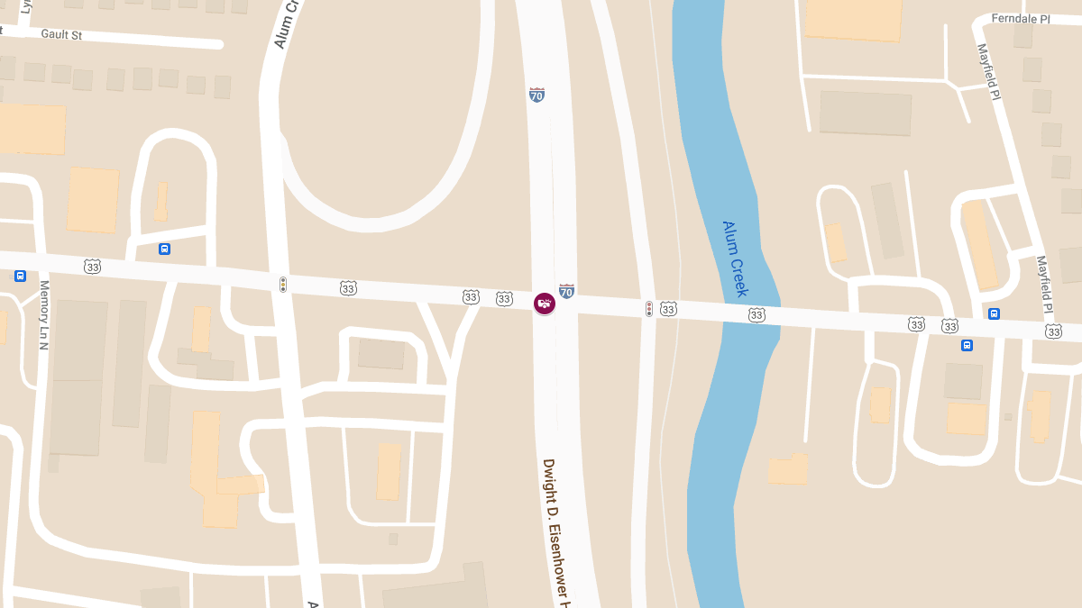 Injuries Reported in Crash at E Livingston Ave & I-70 E