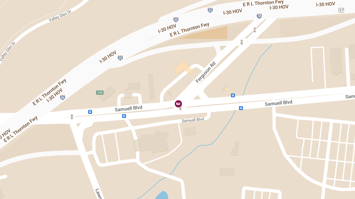 Injuries Reported in Crash at Ferguson Rd & Samuell Blvd