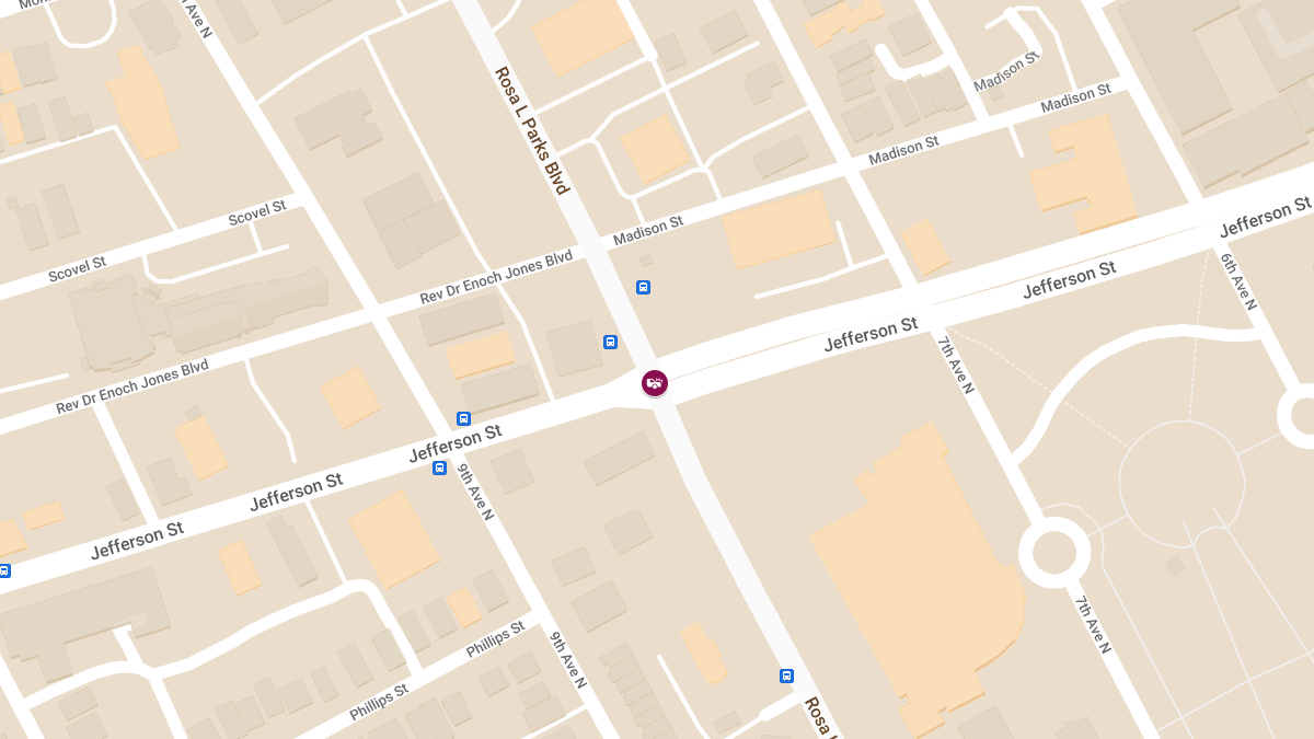 Injuries Reported in Crash at Rosa L Parks Blvd & Jefferson St