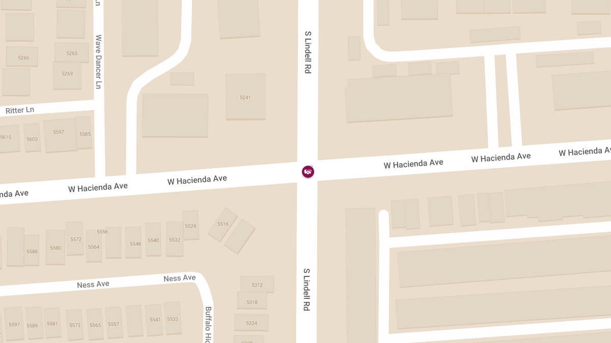 Injuries Reported in Crash at W Hacienda Ave & Lindell Rd