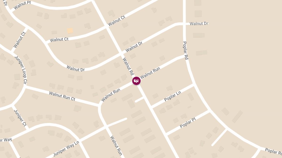 Injuries Reported in Crash at Walnut Rd & Walnut Run
