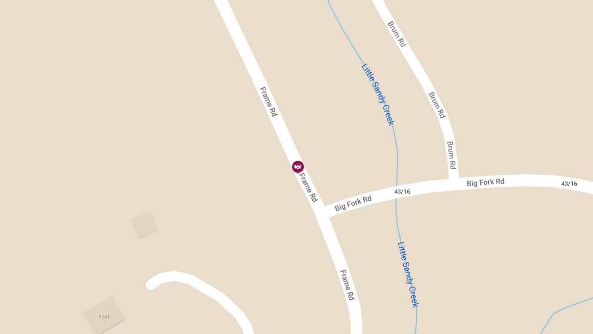 Injuries Reported in Crash on 8087 Frame Rd