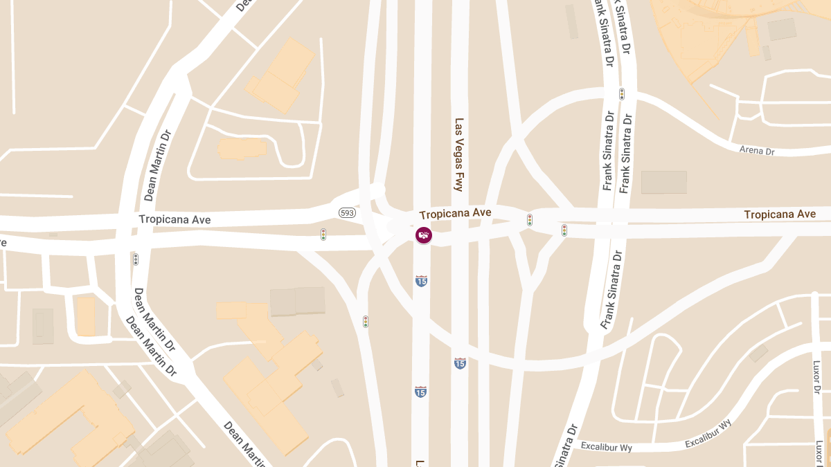 Injuries Reported in Crash on I-15 SB at Tropicana Ave