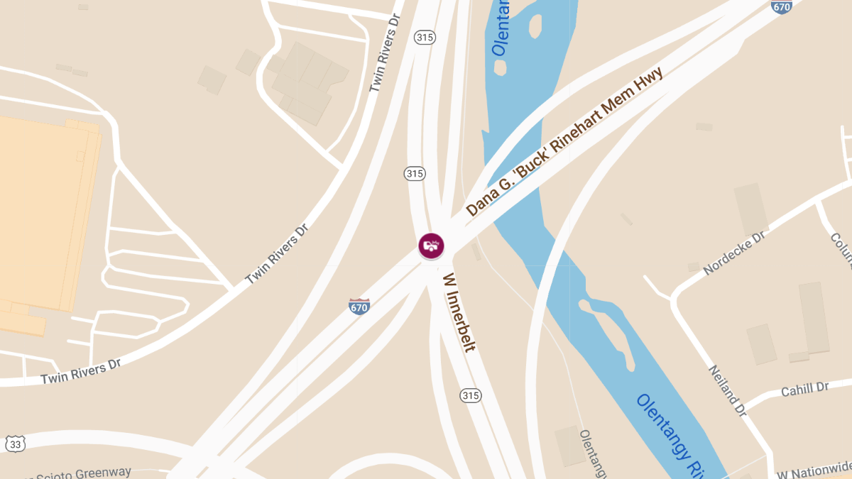 Injuries Reported in Crash on I-670 W Ramp to OH-315 N