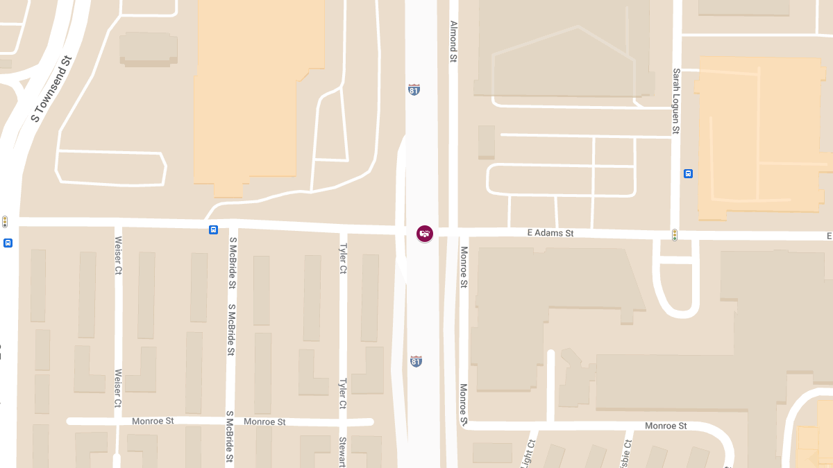 Injuries Reported in Crash on I-81 NB at Adams St Exit