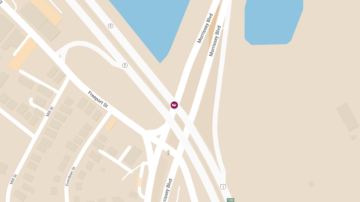 Injuries Reported in Crash on I-93 S & Morrissey Blvd