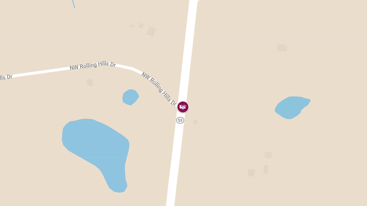Injuries Reported in Crash on N SR 53 Near Rolling Hills Dr