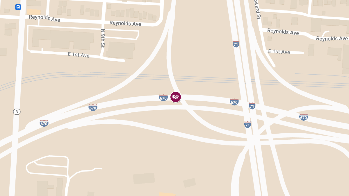 Injuries Reported in Multi-Vehicle Crash on I-670