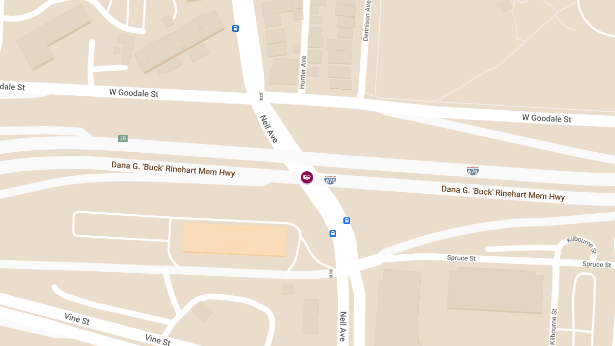 Injuries Reported in Three-Vehicle Collision on I-670 E at Neil Ave