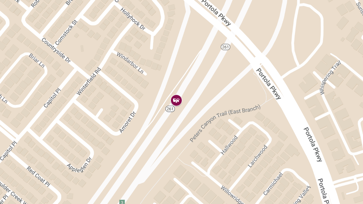 Injuries Reported in Traffic Collision on CA-261