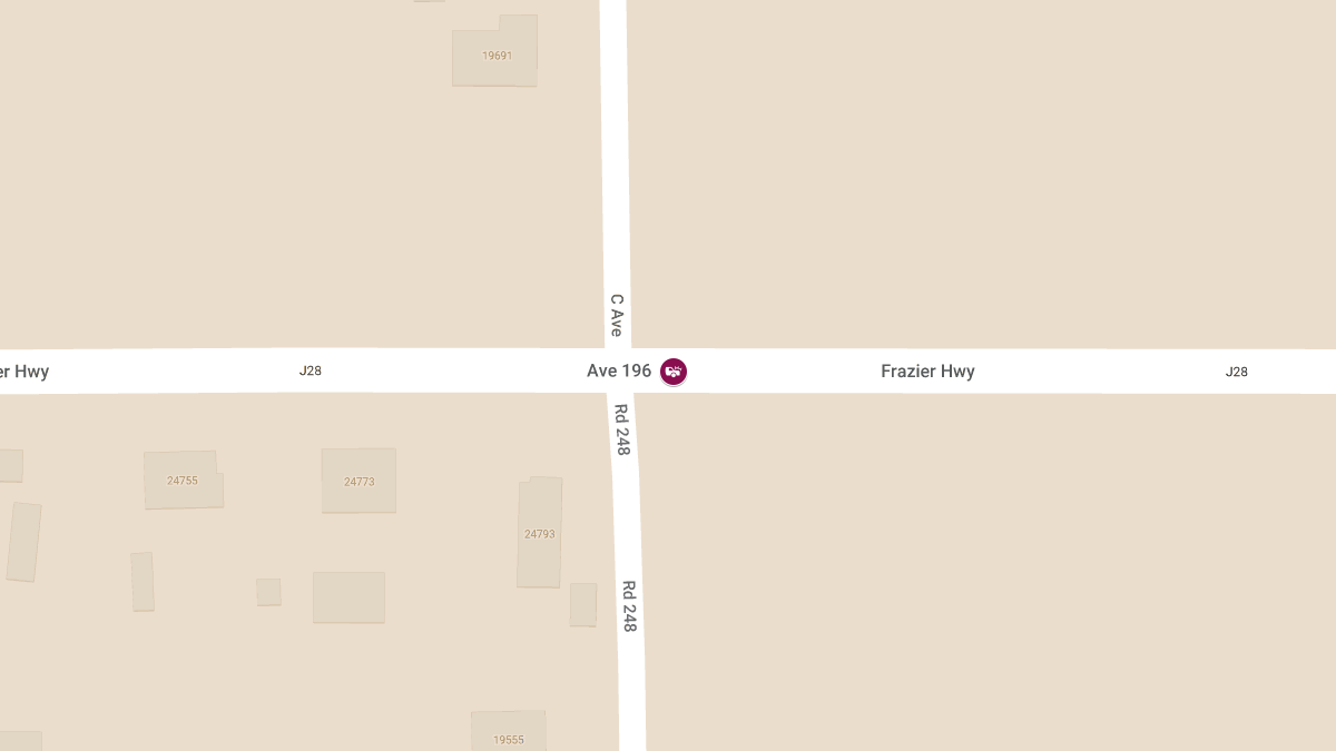 Injuries Reported in Two-Vehicle Crash at Ave 196 & Rd 248