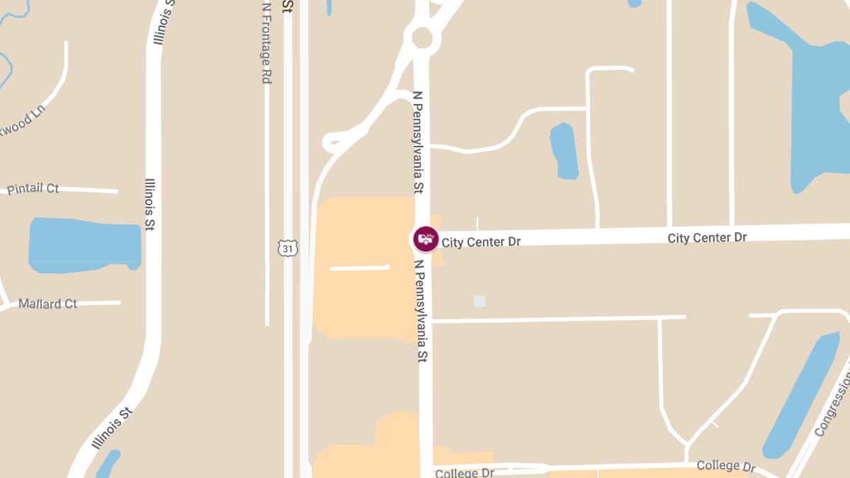 Injuries Reported in Vehicle Accident at City Center Dr & Pennsylvania St