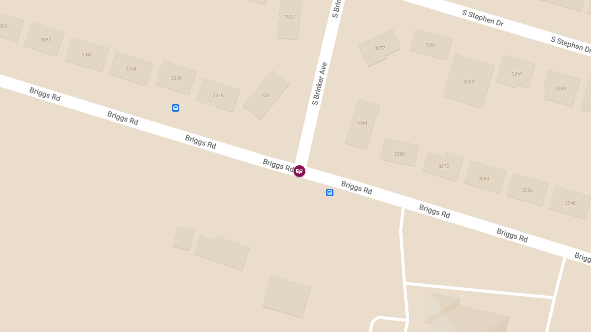Injuries Reported in Vehicle Collision at Briggs Rd & S Brinker Ave