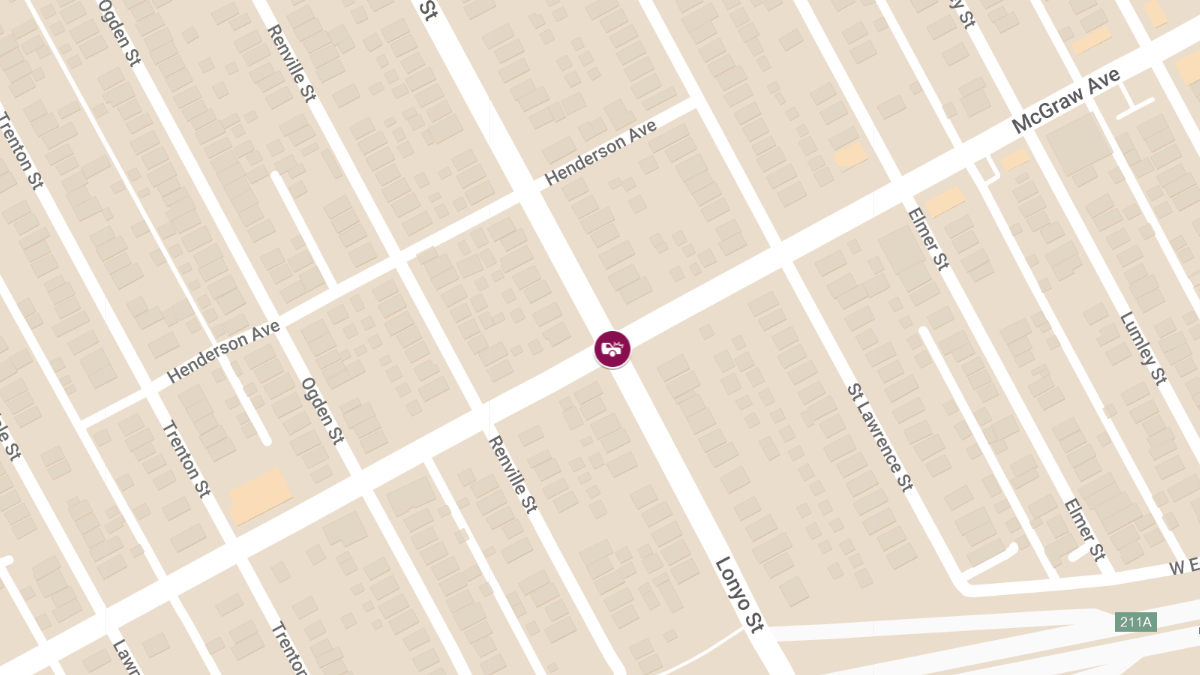 Injuries Reported in Vehicle Collision at Lonyo St & McGraw St
