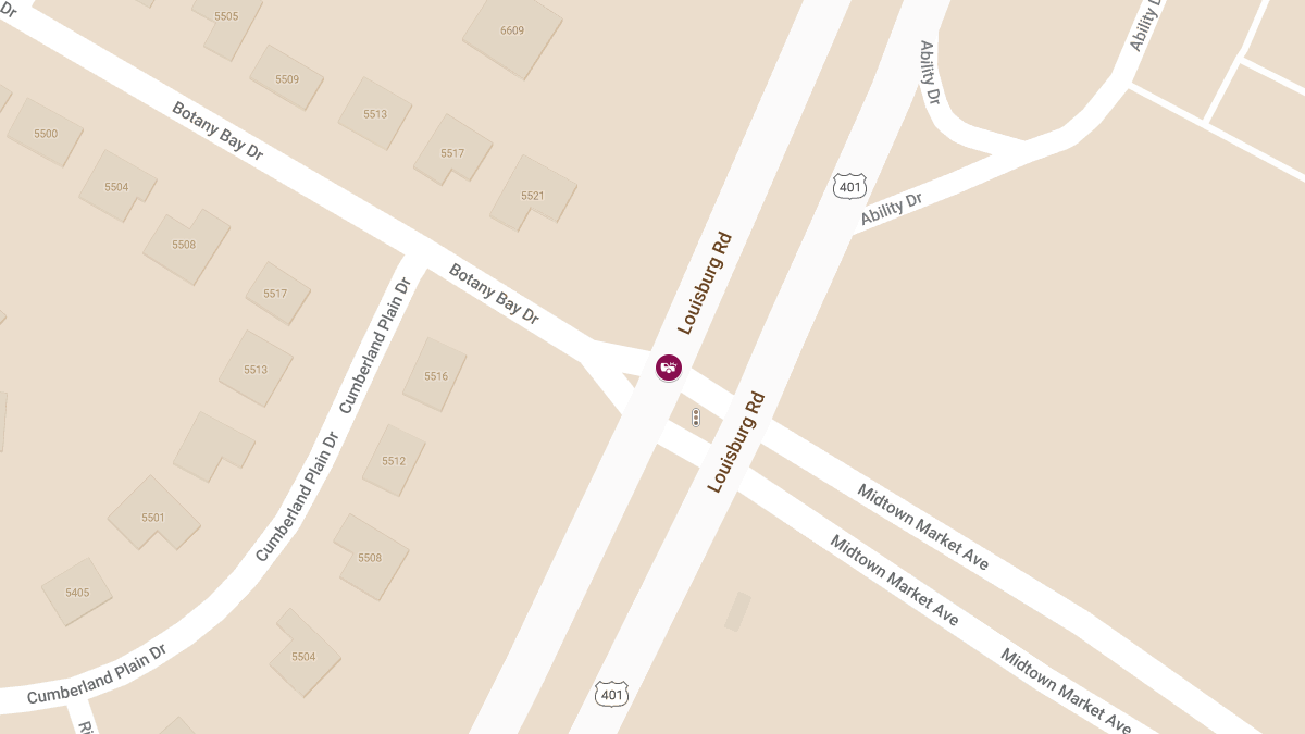 Injuries Reported in Vehicle Collision at Louisburg Rd and Midtown Market Ave