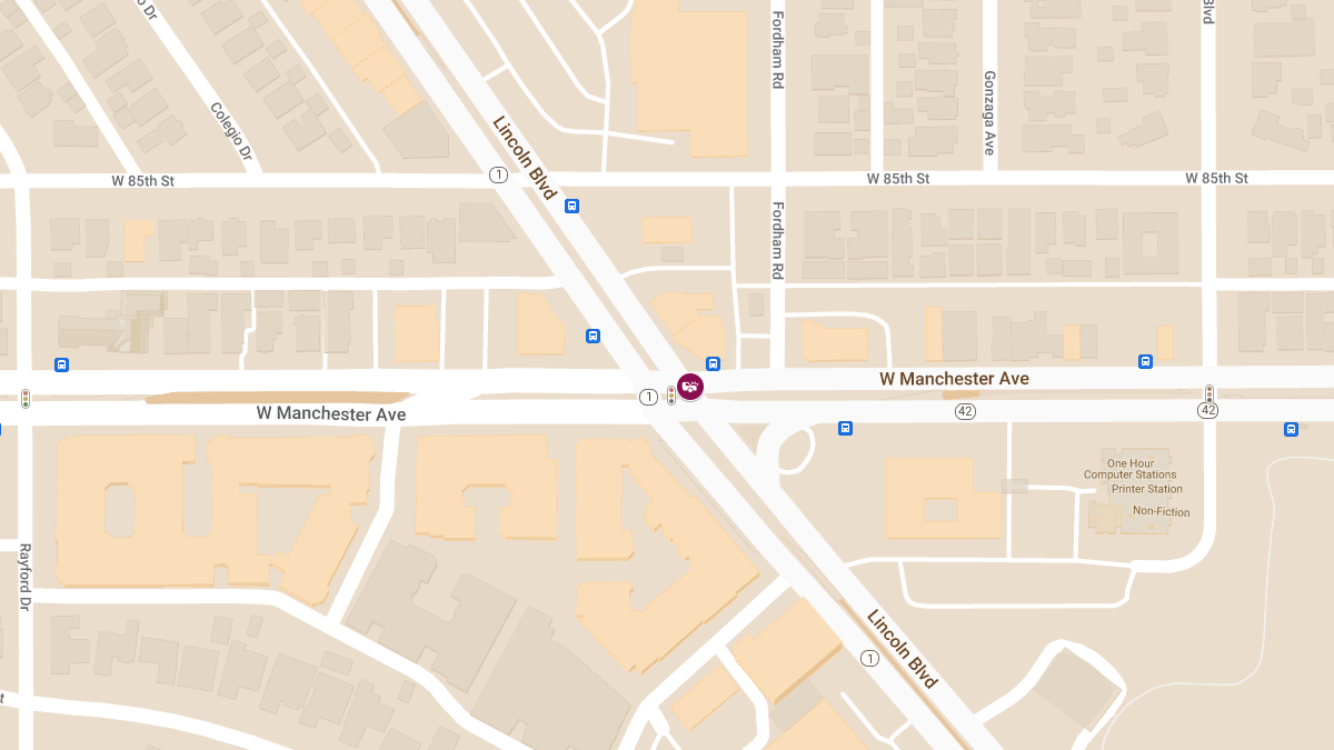 Injuries Reported in Vehicle Crash at Lincoln Blvd & W Manchester Ave in Westchester