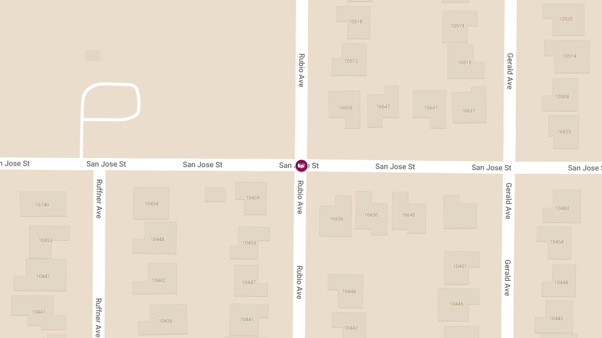 Injuries Reported in Vehicle Crash at San Jose St & Rubio Ave