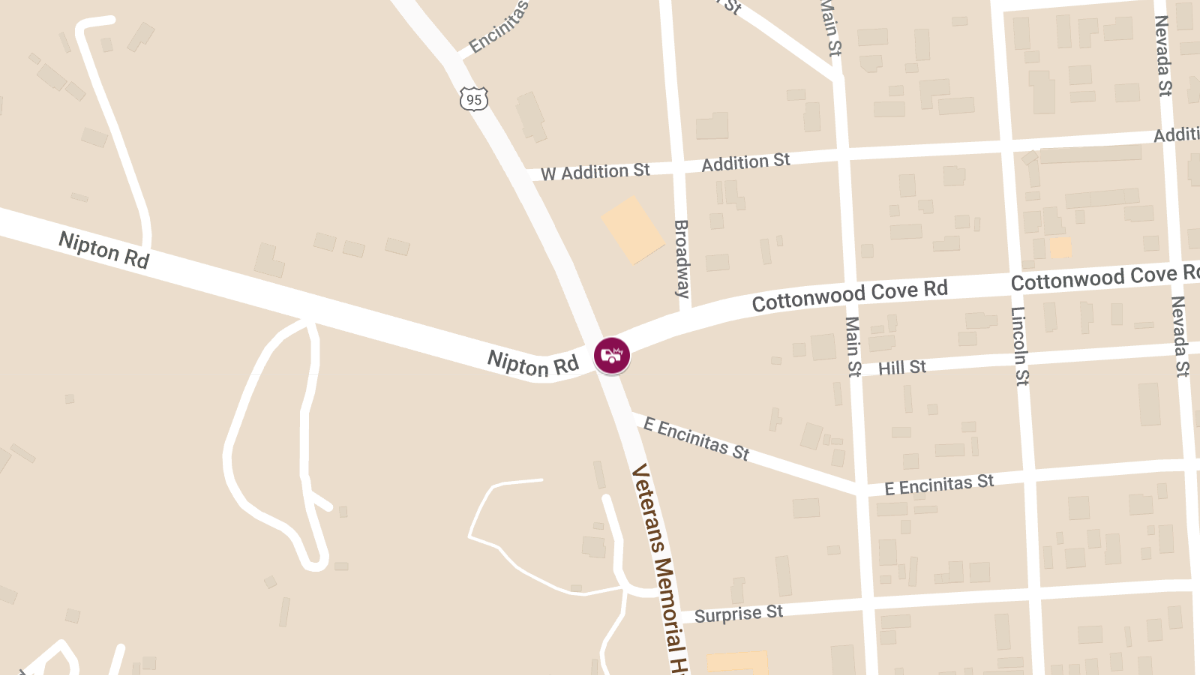 Injuries in Accident at E Cottonwood Cove Rd & N Gasline Rd