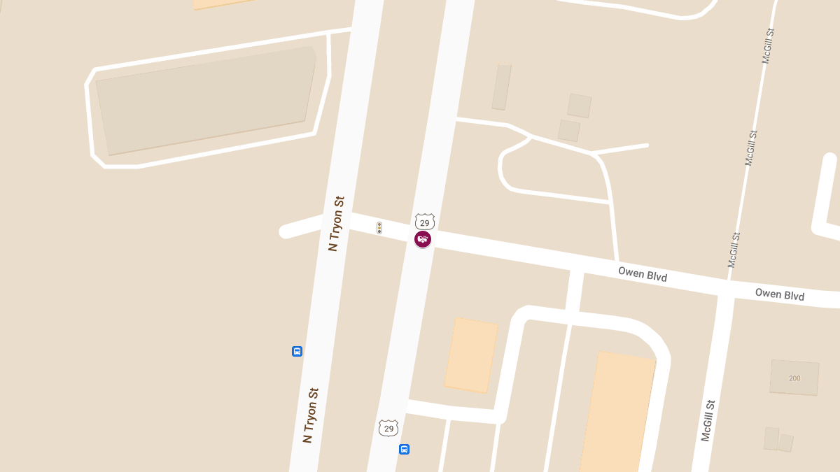 Injuries in Accident at N Tryon St & Owen Blvd
