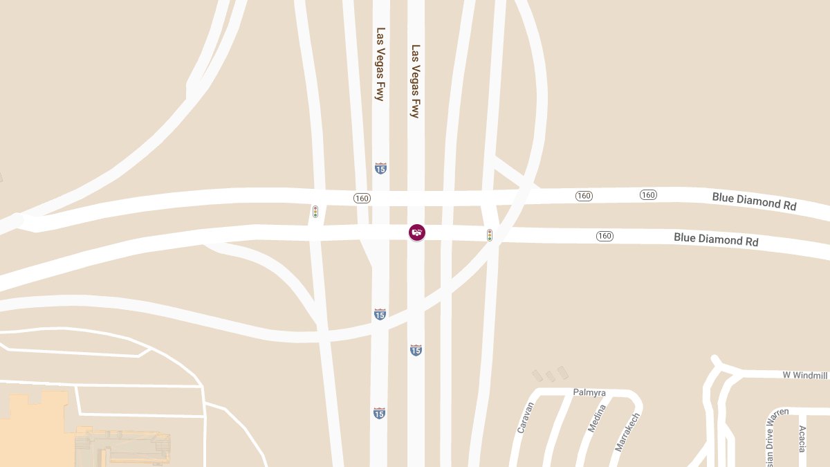 Injuries in Accident on I-15 NB at Blue Diamond Rd
