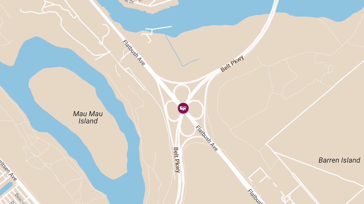 Injuries in Car Collision at Belt Pkwy W & Flatbush Ave