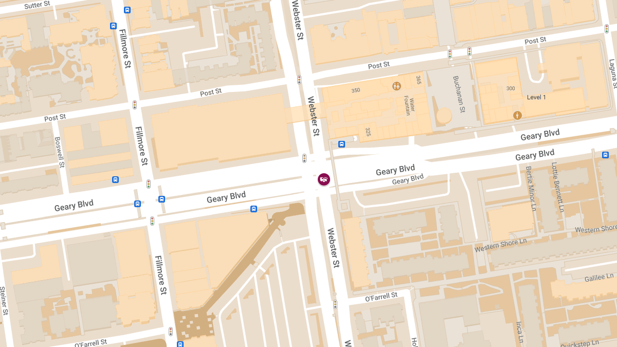 Injuries in Car Crash at Geary Blvd & Webster St