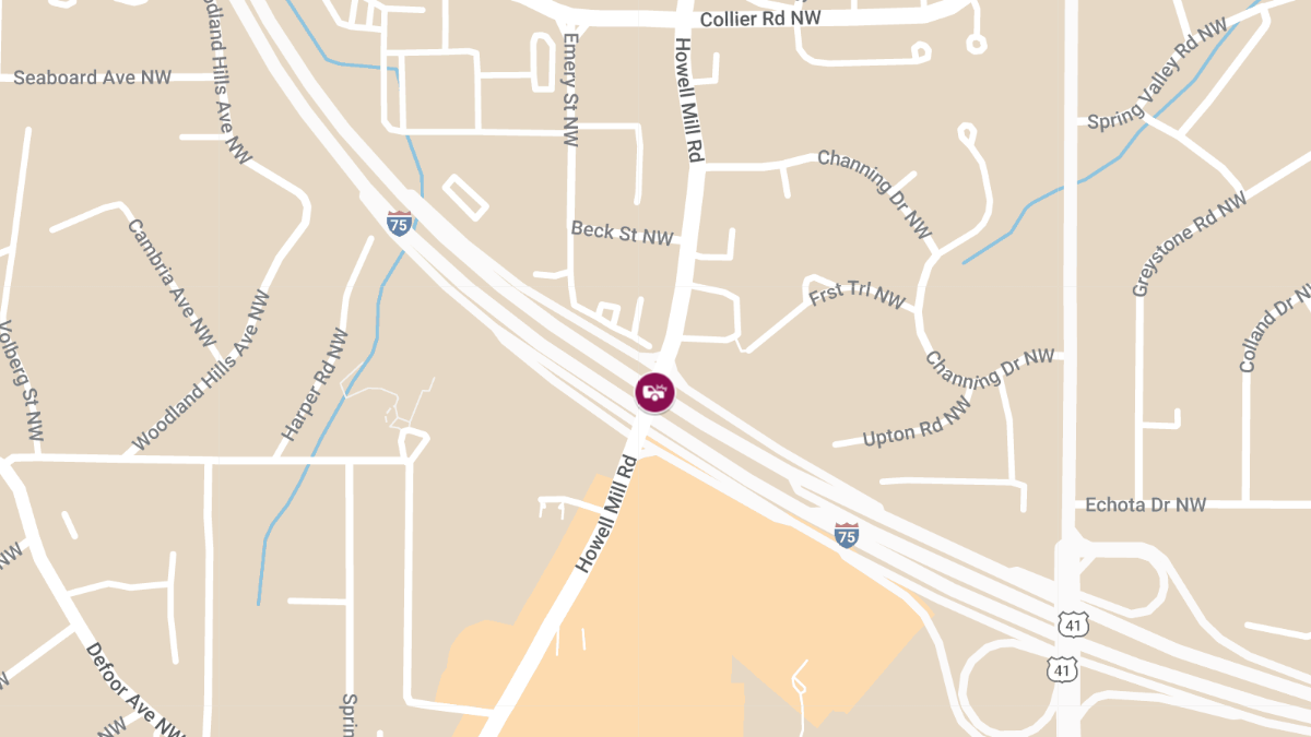 Injuries in Collision at I-75 S & Howell Mill Rd NW