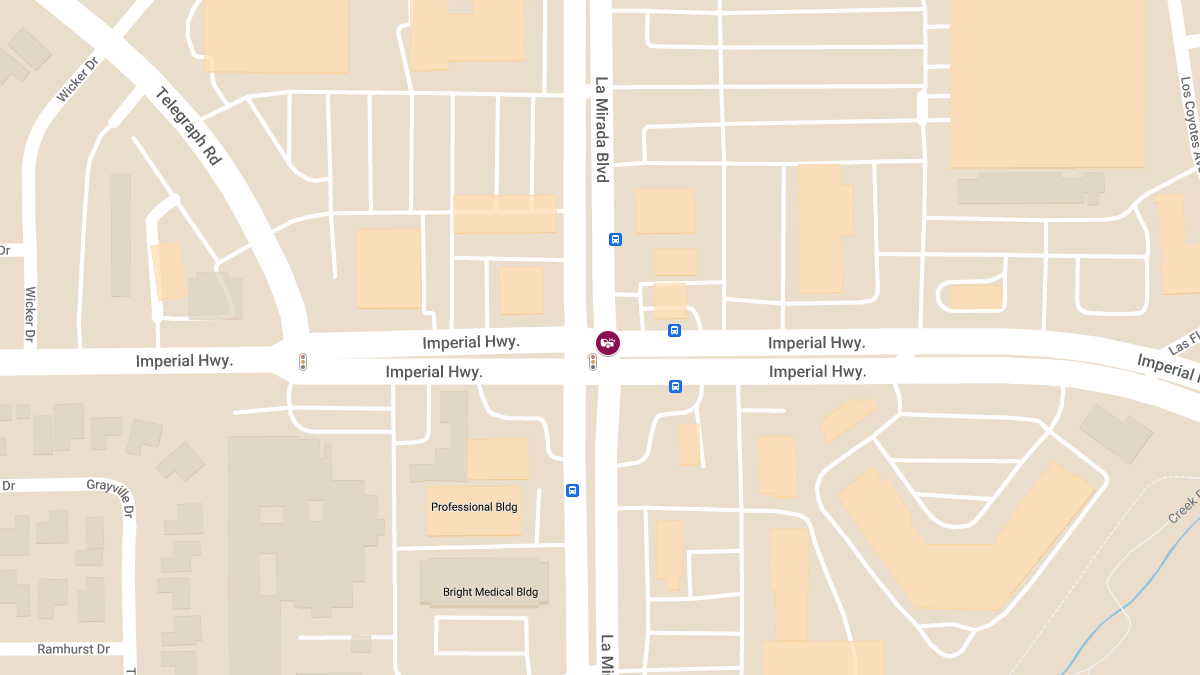 Injuries in Collision at Imperial Hwy & La Mirada Blvd