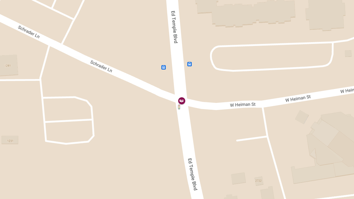 Injuries in Collision at Schrader Ln & Ed Temple Blvd