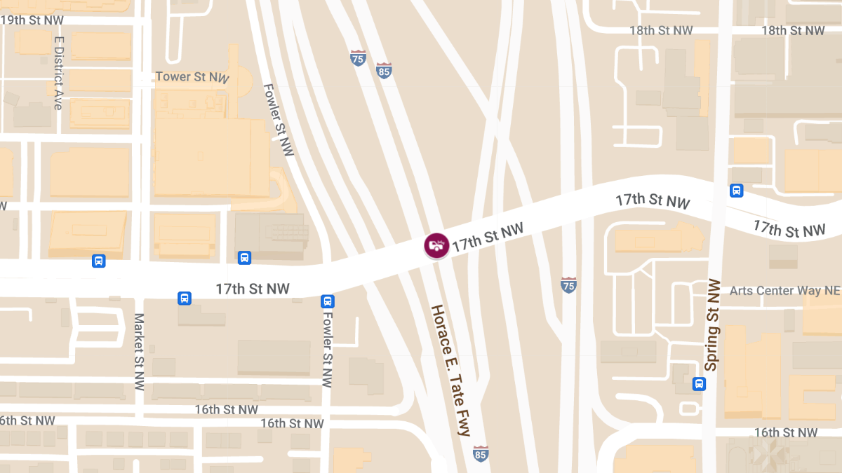 Injuries in Collision on I-85 S at 17th St NW