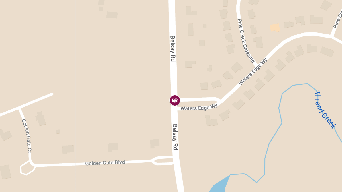 Injuries in Crash at S Belsay Rd & Waters Edge Way