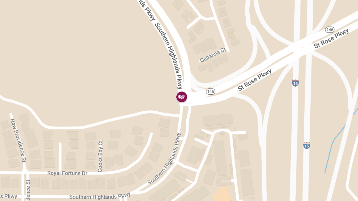 Injuries in Crash at Southern Highlands Pkwy & St Rose Pkwy