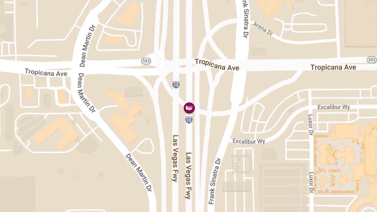 Injuries in Crash on I-15 S Near Tropicana Ave