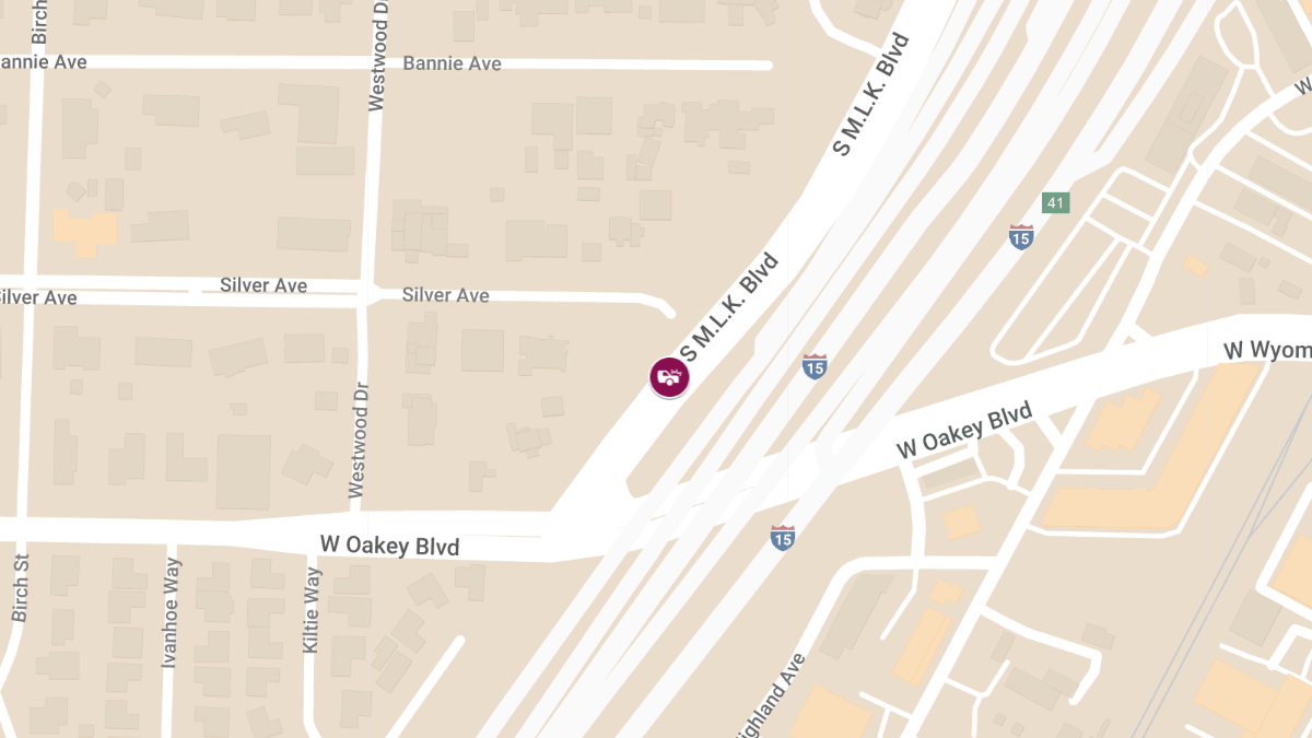 Injuries in Crash on IR-15 North at Martin L King Blvd