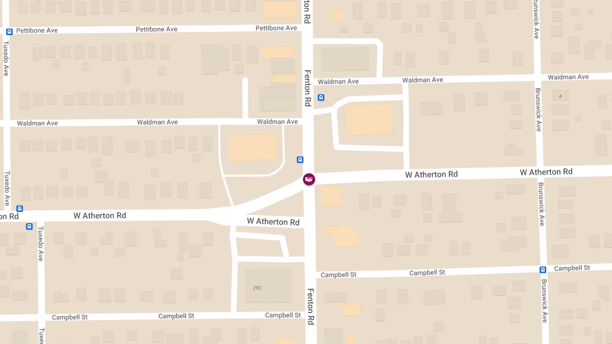 Injuries in Vehicle Accident at Fenton Rd & W Atherton Rd