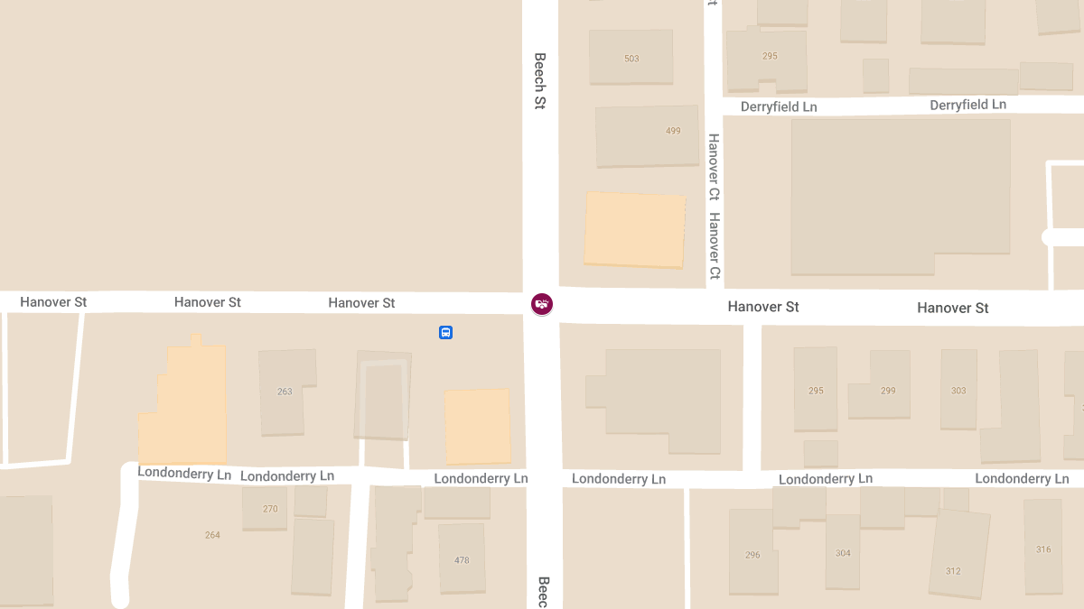 Injury Accident Involving Three Vehicles at Beech St & Hanover St