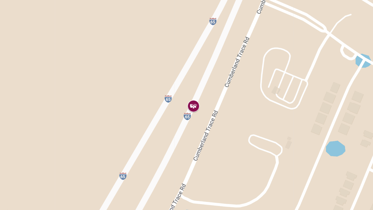 Injury Accident Involving Three Vehicles on I-65 SB